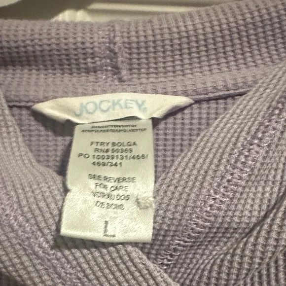 Jockey Light Purple Waffle Knit short set. - Picture 2 of 4